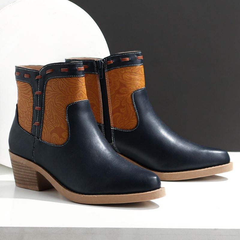 Kobiety Łączące Chunky Heel Casual Botki