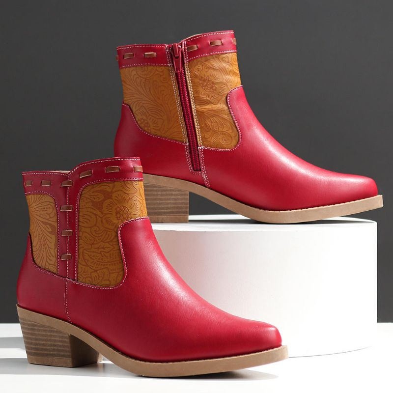 Kobiety Łączące Chunky Heel Casual Botki