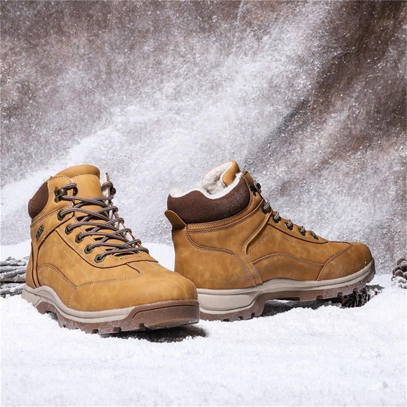 Męskie Zimowe Ciepłe Pluszowe Podszewki Casual Soft Outdoor Snow Boots