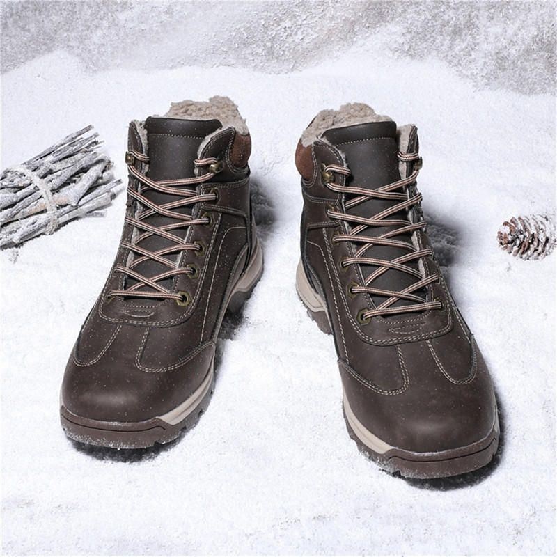 Męskie Zimowe Ciepłe Pluszowe Podszewki Casual Soft Outdoor Snow Boots