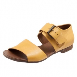 Damskie Duże Rozmiary Rzym Peep Toe Casual Buckle Płaskie Sandały