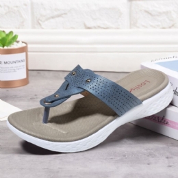 Kobiety Flip Flop Nit Summer Beach Casual Płaskie Sandały