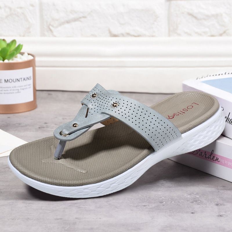 Kobiety Flip Flop Nit Summer Beach Casual Płaskie Sandały