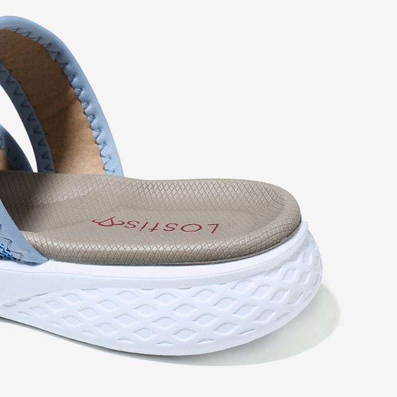 Kobiety Flip Flop Szwy Miękka Podeszwa Slip On Casual Letnie Płaskie Sandały