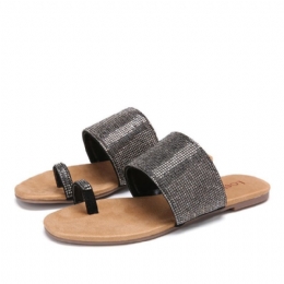 Kobiety Toe Ring Cyrkonie Casual Sandały