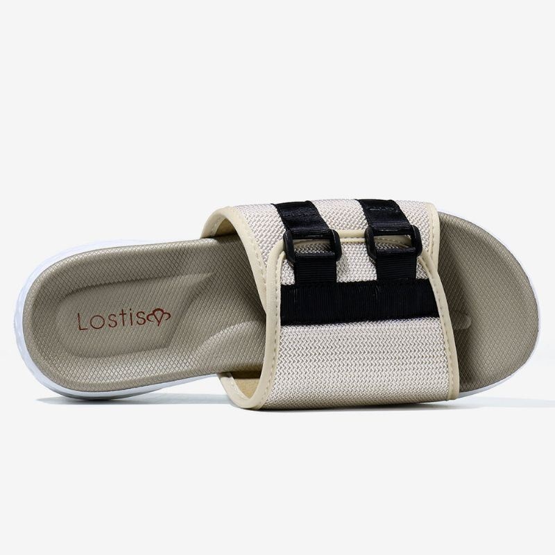 Kobiety Z Odkrytymi Palcami Slip On Casual Letnie Codzienne Płaskie Sandały