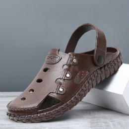 Mężczyźni Hollow Out Slip On Casual Outdoor Sandały Rybaka