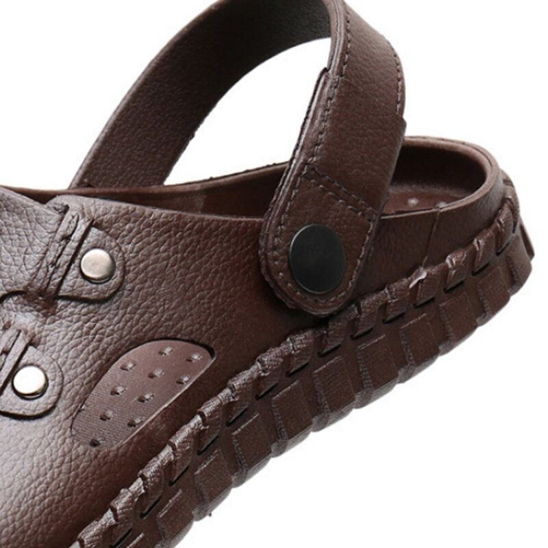 Mężczyźni Hollow Out Slip On Casual Outdoor Sandały Rybaka