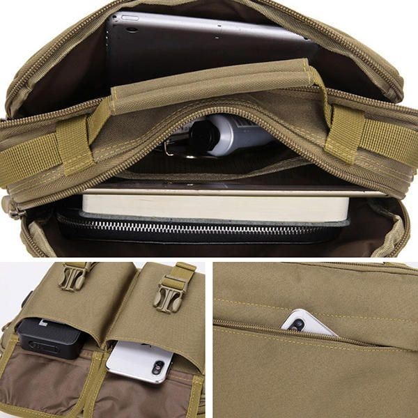 Men New Canvas Tactical Camo Casual Crossbody Bag