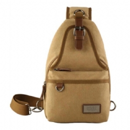 Mężczyźni Canvas Retro Crossbody Bag Torba Na Klatkę Piersiową Casual Outdoor Sports Shoulder Bag