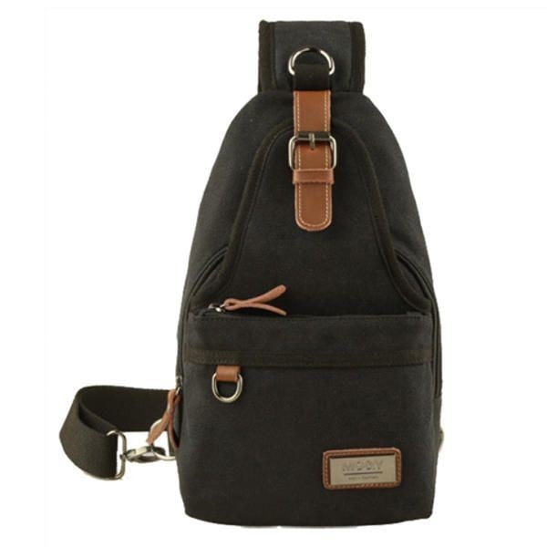 Mężczyźni Canvas Retro Crossbody Bag Torba Na Klatkę Piersiową Casual Outdoor Sports Shoulder Bag