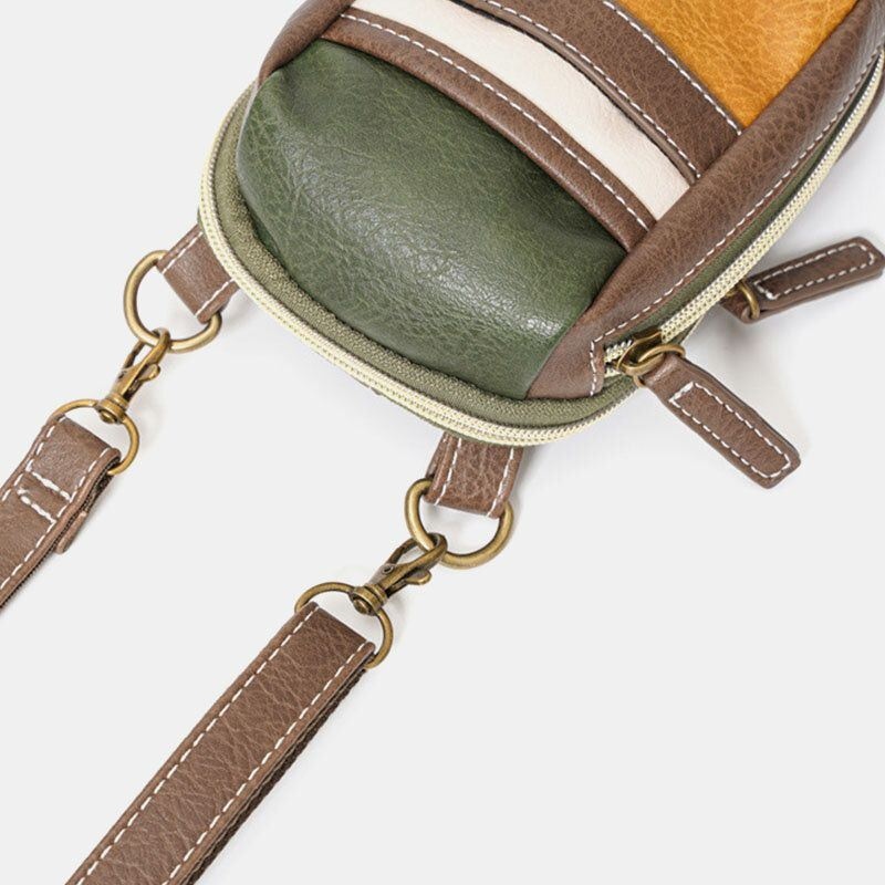 Mężczyźni Mini Szwy Kolor Dorywczo Torby Crossbody Odpinany Pasek Na Ramię All-match 6.5-calowa Torba Na Telefon