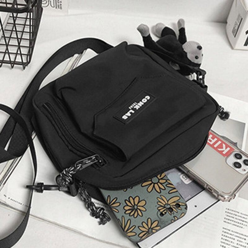 Mężczyźni Nylon Hip-hop Oddychająca Torba Na Ramię Crossbody Na Wszystkie Mecze