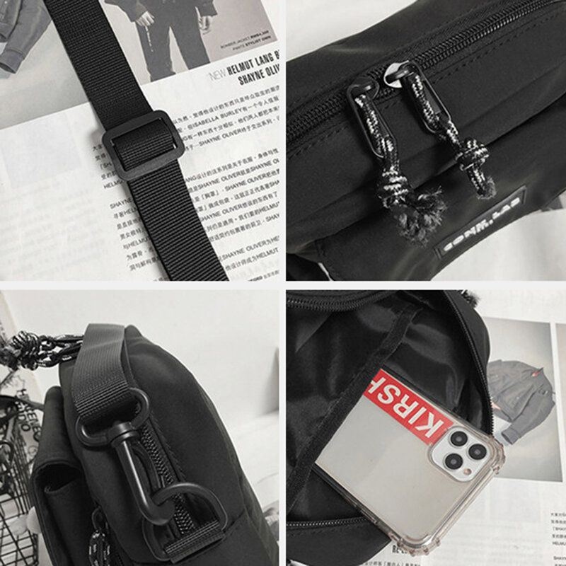 Mężczyźni Nylon Hip-hop Oddychająca Torba Na Ramię Crossbody Na Wszystkie Mecze