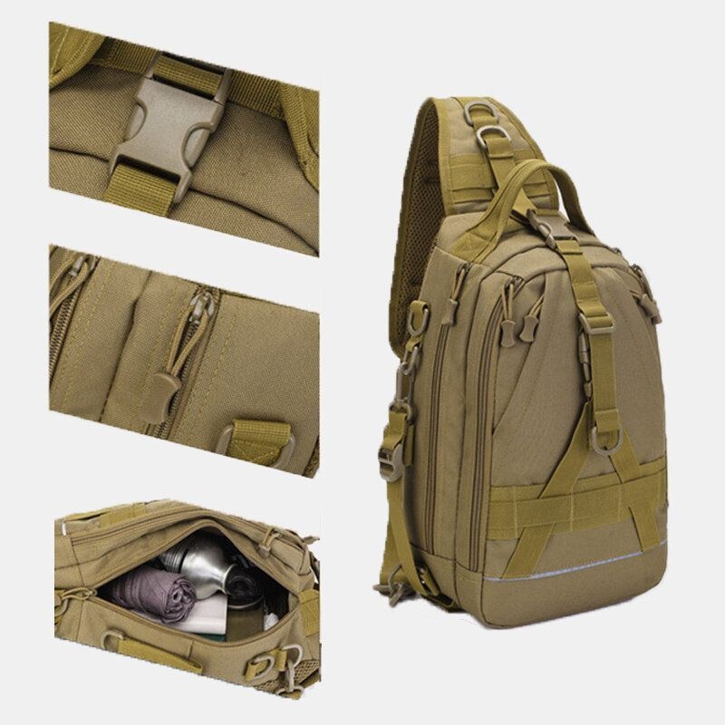 Mężczyźni Oxford Camo Wielofunkcyjna Wodoodporna Outdoor Sports Riding Tactical Torba Na Ramię Torba Crossbody Torba Na Klatkę Piersiową