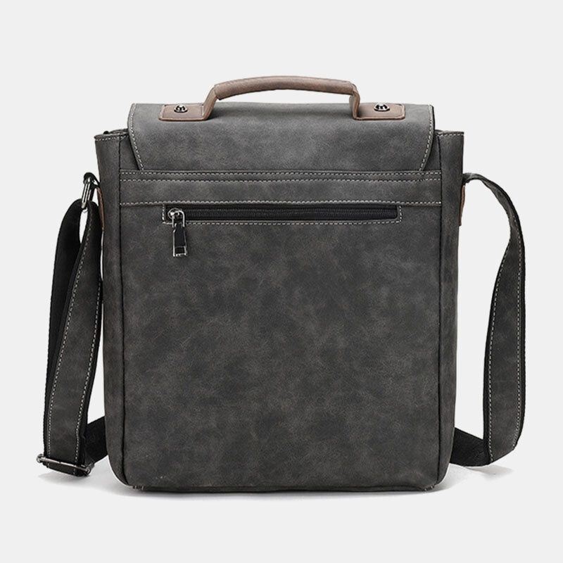 Mężczyźni Pu Leather Duża Pojemność Vintage Casual Wodoodporne Oddychające Torby Crossbody Torby Na Ramię Torebka