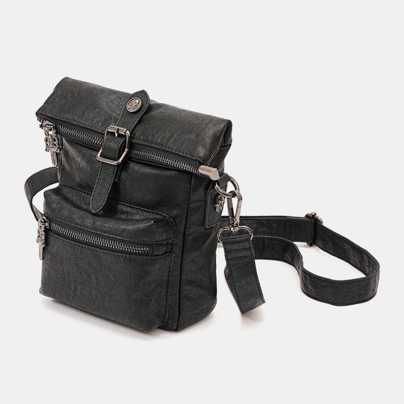 Mężczyźni Pu Leather Vintage 6.3 Cala Torba Na Telefon Małe Torby Crossbody Torba Na Ramię