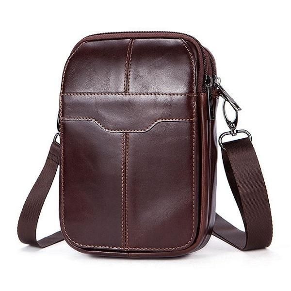 Męska Damska Torba Z Prawdziwej Skóry Na Co Dzień Business Vintage Crossbody Bag