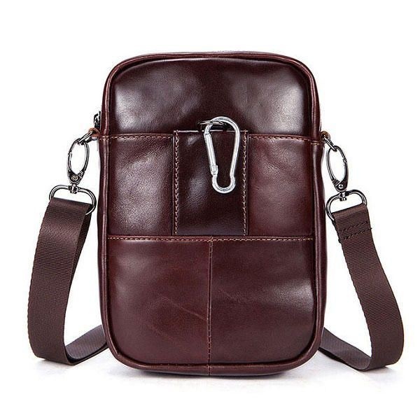 Męska Damska Torba Z Prawdziwej Skóry Na Co Dzień Business Vintage Crossbody Bag