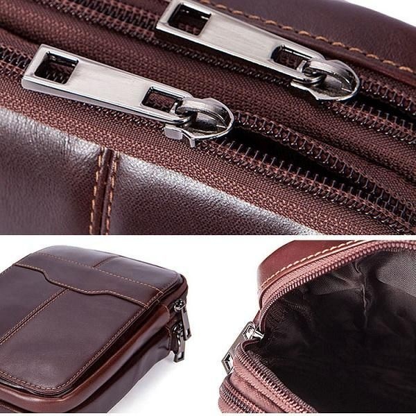 Męska Damska Torba Z Prawdziwej Skóry Na Co Dzień Business Vintage Crossbody Bag