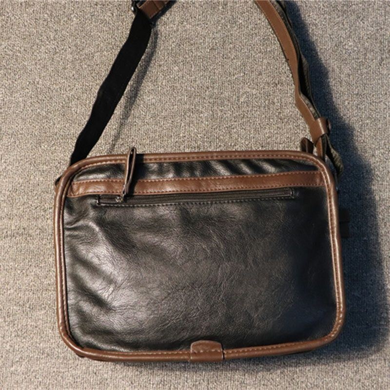 Męska Miękka Skórzana Tylna Antykradzieżowa Kieszonkowa Torebka Crossbody Messenger Torba Na Ramię