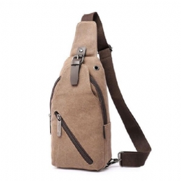 Męska Płócienna Torba Na Ramię Outdoor Sport Casual Chest Pack Crossbody Swagger Bag