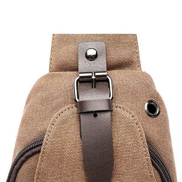 Męska Płócienna Torba Na Ramię Outdoor Sport Casual Chest Pack Crossbody Swagger Bag