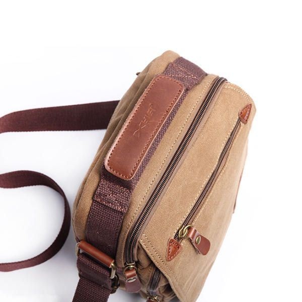 Męska Płócienna Torebka Ipad Torba Outdoor Crossbody Bag