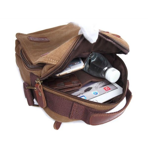 Męska Płócienna Torebka Ipad Torba Outdoor Crossbody Bag