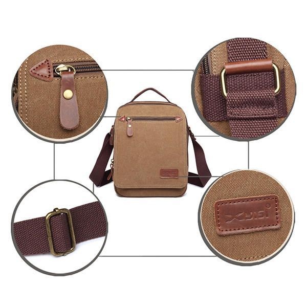 Męska Płócienna Torebka Ipad Torba Outdoor Crossbody Bag