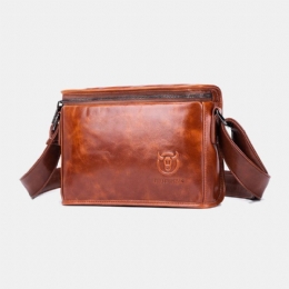 Męska Skórzana Antykradzieżowa Odporna Na Zużycie 7.9 Cala Ipad Vintage Kwadratowa Torba Crossbody Torba Na Ramię