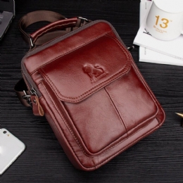 Męska Skórzana Torba Na Ramię Z Prawdziwej Skóry W Stylu Retro Business Crossbody Bag