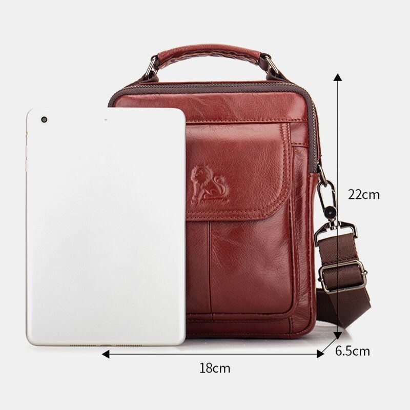 Męska Skórzana Torba Na Ramię Z Prawdziwej Skóry W Stylu Retro Business Crossbody Bag