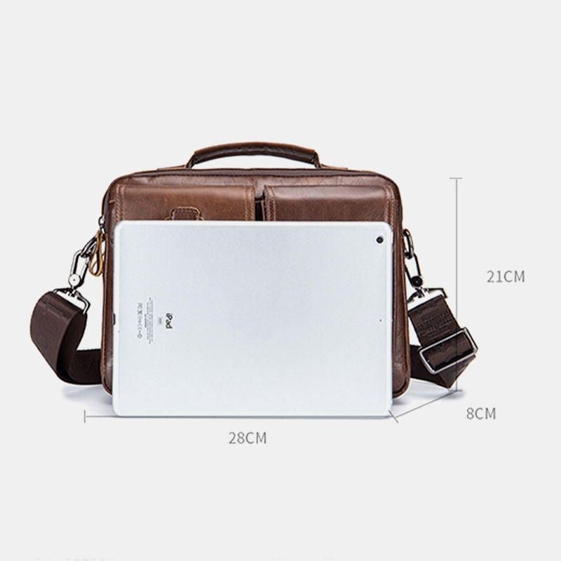 Męska Torba Biznesowa Z Prawdziwej Skóry W Stylu Vintage Crossbody Torba Do Pracy