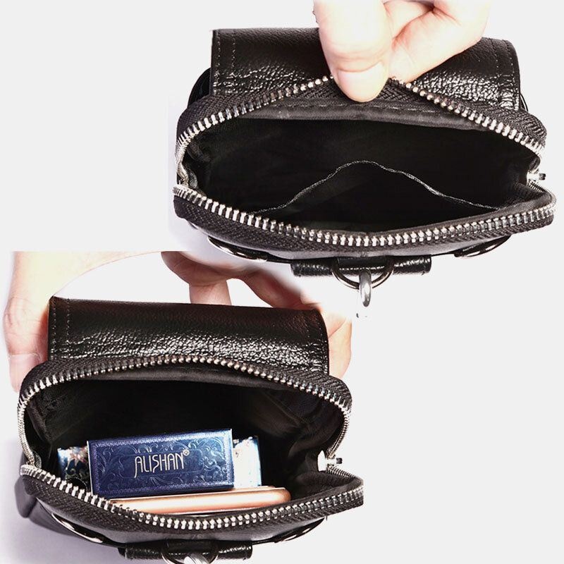 Męska Torba Na Pasek Z Prawdziwej Skóry Casual Crossbody Bag Torba Na Ramię