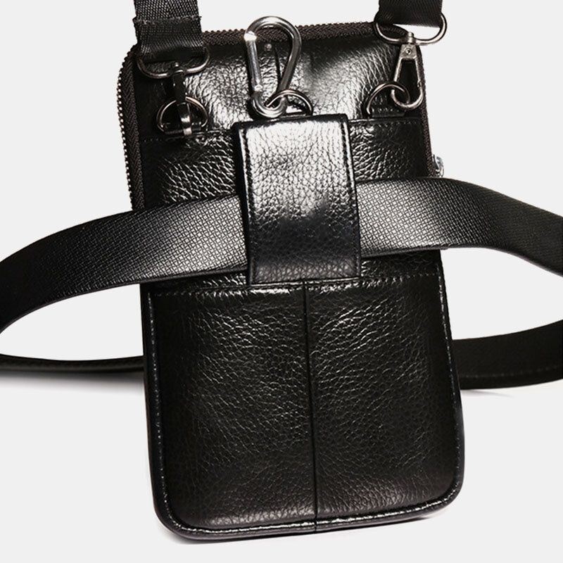 Męska Torba Na Pasek Z Prawdziwej Skóry Casual Crossbody Bag Torba Na Ramię