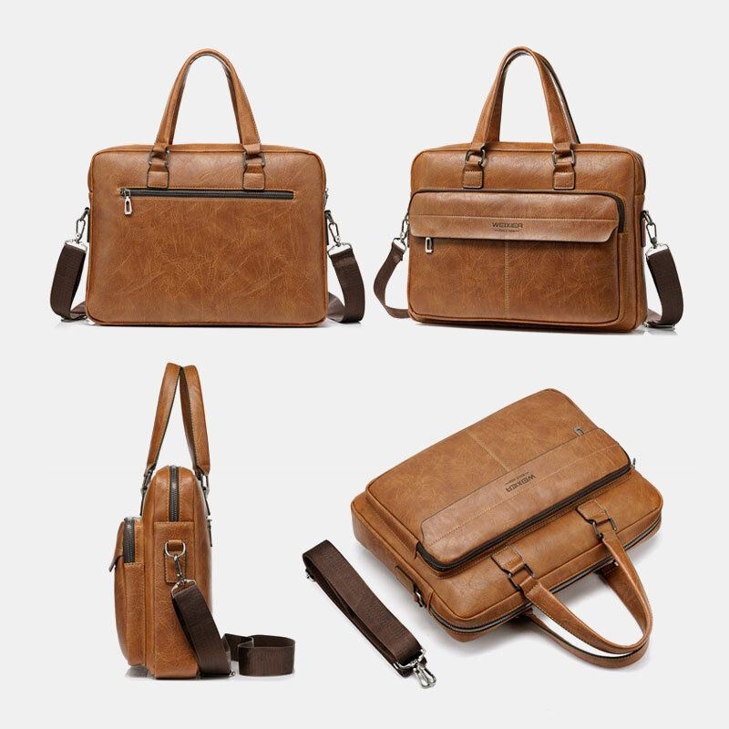 Męska Torba O Dużej Pojemności Vintage 13 Cal Torba Na Komputer Torba Crossbody Torby Torba Na Ramię Teczka