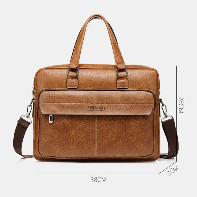 Męska Torba O Dużej Pojemności Vintage 13 Cal Torba Na Komputer Torba Crossbody Torby Torba Na Ramię Teczka