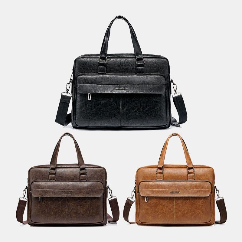 Męska Torba O Dużej Pojemności Vintage 13 Cal Torba Na Komputer Torba Crossbody Torby Torba Na Ramię Teczka