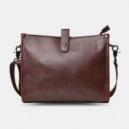 Męska Torba Typu Crossbody O Dużej Pojemności W Stylu Vintage Faux Leather Wear Torba Na Ramię