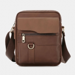 Męska Torba Z Prawdziwej Skóry O Dużej Pojemności Vintage Casual 6.5-calowa Torba Na Telefon Torba Crossbody Torba Na Ramię Torba Kurierska