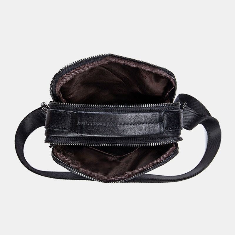 Męska Torba Z Prawdziwej Skóry Retro Business Mała Skórzana Torba Na Ramię Ze Skóry Bydlęcej Crossbody Bag