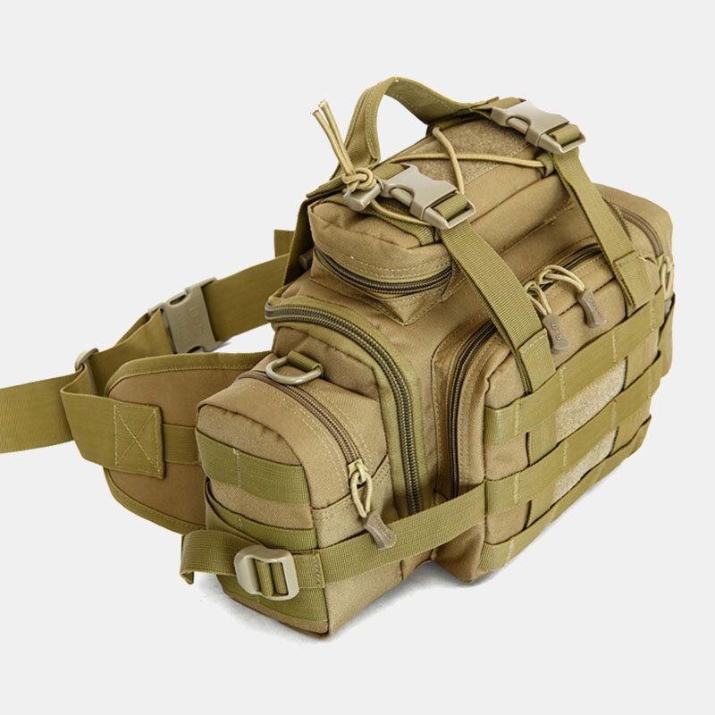 Męska Unisex Nylon Tactical Camouflage Outdoor Riding Multi-carry Tooling Bag Crossbody Bag Waist Bag