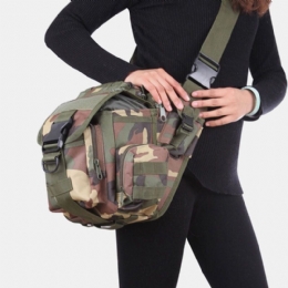 Męska Unisex Oxford Cloth Tactical Camouflage Outdoor Game Riding Multi-carry Torebka Podsiodłowa Crossbody Torba Saszetka Nerka Plecak