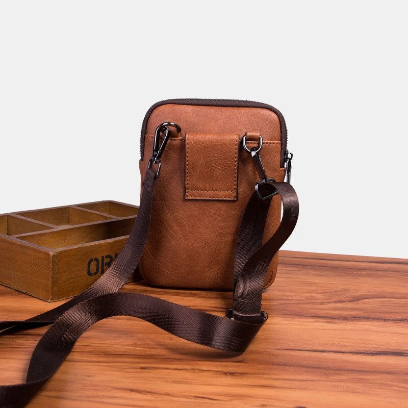 Męska Wielofunkcyjna Torba Crossbody W Stylu Vintage Ze Sztucznej Skóry