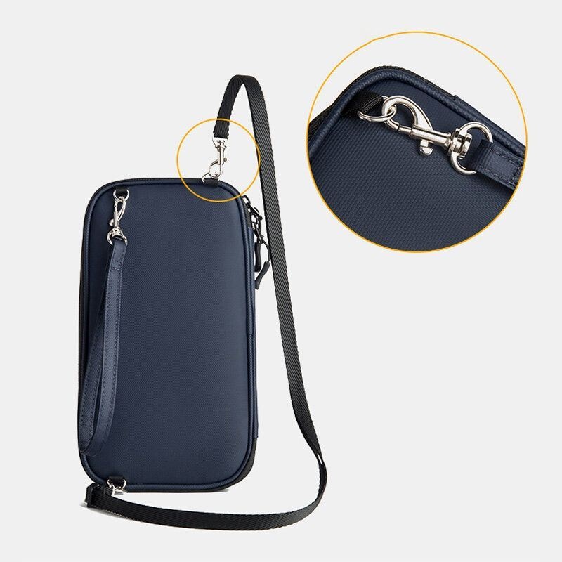 Męska Wielofunkcyjna Wodoodporna Torba Crossbody Oxford Anti-theft Multi-card Slot Phone Bag Torba Na Ramię