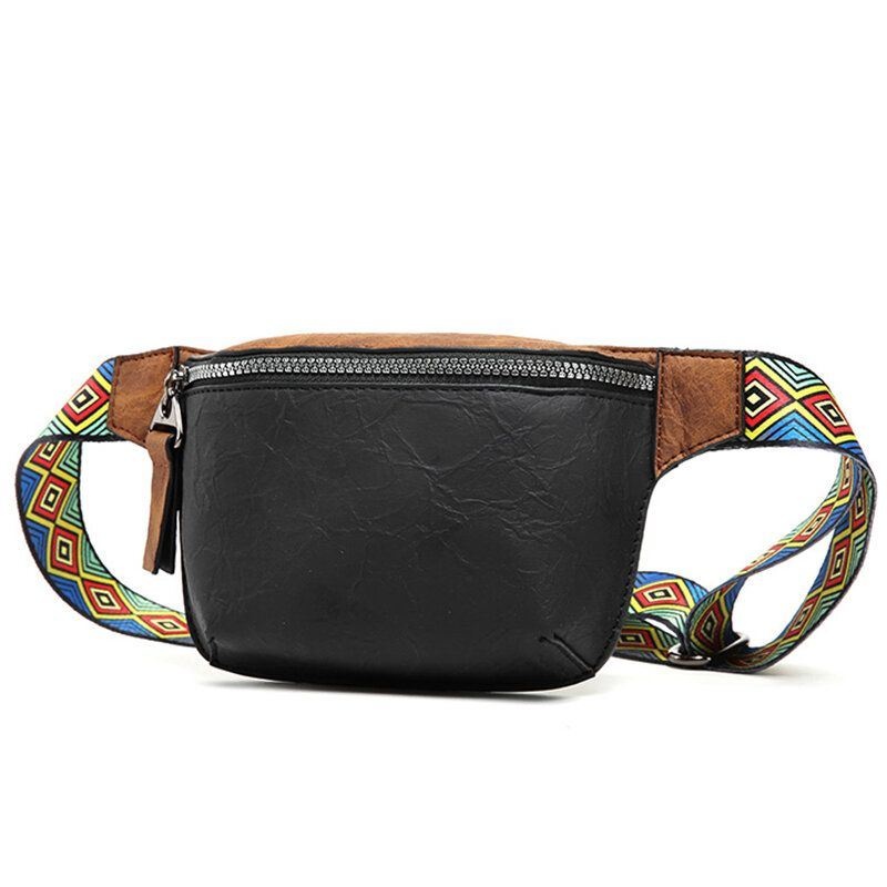 Moda Męska Casual Phone Bag Etniczny Pasek Hip-hop Chest Crossbody Bag