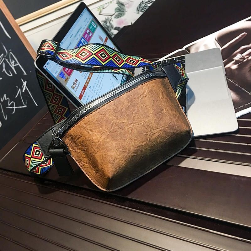 Moda Męska Casual Phone Bag Etniczny Pasek Hip-hop Chest Crossbody Bag