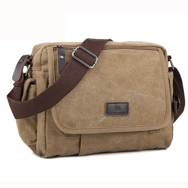 Płótno Outdoor Travel Leisure Ramię Mężczyźni Kobiety Retro Pojemność Torba Crossbody