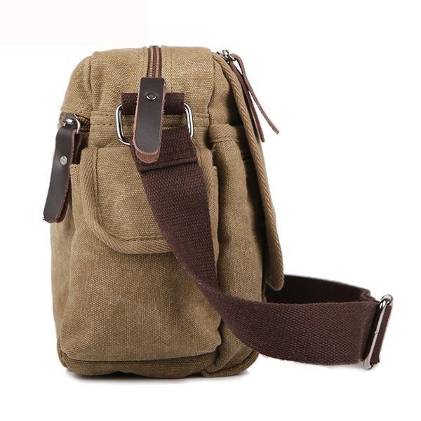 Płótno Outdoor Travel Leisure Ramię Mężczyźni Kobiety Retro Pojemność Torba Crossbody